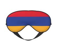 Masque de sommeil avec imprimé drapeau de l'Arménie - Effet soie - Pour homme et femme - Pour voyage, sommeil et relaxation