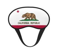 Masque de sommeil avec imprimé drapeau de l'État de Californie, masque de sommeil pour les yeux pour homme et femme pour une obscurité totale, réduit les gonflements des yeux