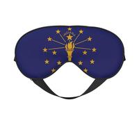 Masque de sommeil avec imprimé drapeau de l'État de l'Indiana - Masque de sommeil soyeux pour les yeux pour homme et femme - Pour voyage, sommeil et relaxation
