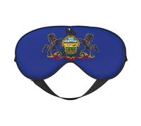 Masque de sommeil avec imprimé drapeau de l'État de Pennsylvanie - Masque de sommeil soyeux pour homme et femme - Pour voyage, sommeil et relaxation