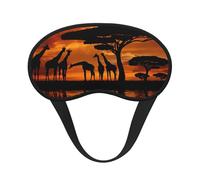 Masque de sommeil avec imprimé girafe d'Afrique, arbre majestueux, masque de sommeil pour les yeux pour homme et femme pour une obscurité totale, réduit les gonflements des yeux
