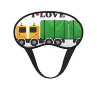 Masque de sommeil avec imprimé « I Love Orbage Trucks » - Bloque la lumière - Doux et confortable - Pour homme et femme - Pour dormir, voyager, quitter la nuit