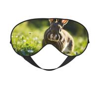 Masque de sommeil avec imprimé lapin - Bloque la lumière - Bandeau tendance pour homme et femme - Pour la sieste en avion