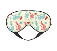 Masque de sommeil avec imprimé lapin magicien bloquant la lumière, bandeau tendance pour femmes et hommes