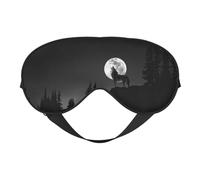 Masque de sommeil avec imprimé loup et lune pour les yeux