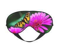 Masque de sommeil avec imprimé papillon coloré, masque doux pour les yeux avec sangle réglable pour dormir, voyager et se détendre