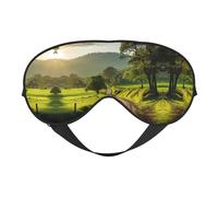 Masque de sommeil avec imprimé route de campagne - Masque soyeux pour les yeux - Pour homme et femme - Pour voyage, sommeil et relaxation