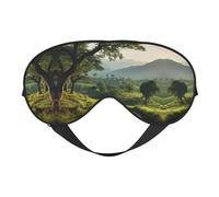 Masque de sommeil avec imprimé route de campagne - Masque soyeux pour les yeux - Pour homme et femme - Pour voyage, sommeil et relaxation