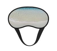 Masque de sommeil avec imprimé sable de mer transparent - Bloque la lumière - Doux et confortable - Pour homme et femme - Pour dormir, voyage, travail de nuit