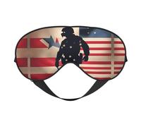 Masque de sommeil avec imprimé « Soldats militaires américains » - Doux et respirant - Pour voyage, travail de nuit et méditation