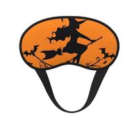 Masque de sommeil avec imprimé sorcière volante pour Halloween, blocage de la lumière, doux et confortable, pour homme et femme, pour dormir, voyage, travail de nuit