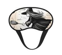 Masque de sommeil avec imprimé sorcière volante pour Halloween, couverture souple sans pression pour dormir, masques pour les yeux pour les personnes dormant sur le côté