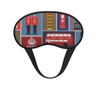Masque de sommeil avec imprimé symboles de l'Angleterre pour les personnes dormant sur le côté, joli masque occultant pour la maison ou les voyages