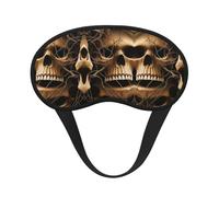 Masque de sommeil avec imprimé tête de mort, blocage de la lumière, doux et confortable, pour homme et femme, pour dormir, voyage, travail de nuit