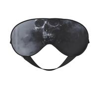 Masque de sommeil avec imprimé tête de mort et fantôme d'horreur - Masque de sommeil soyeux pour homme et femme - Pour voyage, sommeil et relaxation