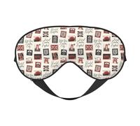 Masque de sommeil avec imprimé timbres d'Angleterre - Masque de sommeil double face pour homme et femme - Occultant pour dormir et voyager