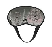 Masque de sommeil avec imprimé Tour Eiffel de Paris, 100 % Bloque la lumière des yeux, masque de sommeil pour les yeux avec sangle réglable