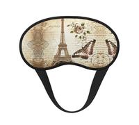 Masque de sommeil avec imprimé Tour Eiffel de Paris, 100 % Bloque la lumière des yeux, masque de sommeil pour les yeux avec sangle réglable