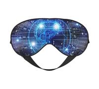 Masque de sommeil avec intelligence artificielle, motif cerveau, masque pour les yeux, masque pour les yeux, pour dormir la nuit, voyage, avion
