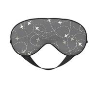 Masque de sommeil avec itinéraires d'avion autour du monde, masques pour les yeux pour le sommeil double face, masques de sommeil pour homme et femme, couvre-yeux occultant pour dormir, voyager
