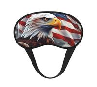 Masque de sommeil avec motif aigle des États-Unis avec imprimé drapeau américain, 100 % léger avec sangle réglable
