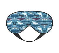 Masque de sommeil avec motif baleine - Blocage de la lumière - Cadeau essentiel pour homme et femme