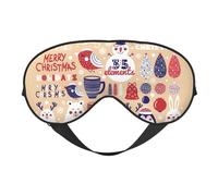 Masque de sommeil avec motif d'animaux mignons avec bonhomme de neige - Masque doux pour les yeux - Sangle réglable - Aide au sommeil