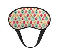 Masque de sommeil avec motif de dessin animé - Couverture soyeuse en satin doux - Sangle élastique - Pour homme et femme