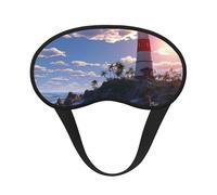 Masque de sommeil avec motif de phare de navigation pour hommes et femmes, masque occultant pour dormir, relaxant, sans pression nocturne, bandeau doux et respirant pour les voyages, le travail de