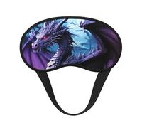 Masque de sommeil avec motif dragon violet et lune pour dormir sur le côté, masque de sommeil occultant pour homme et femme, masque de sommeil sans pression, doux, respirant, confortable pour dormir