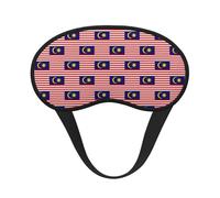 Masque de sommeil avec motif drapeau de la Malaisie, 100 % bloquant la lumière, masque de sommeil pour les yeux avec sangle réglable