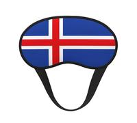Masque de sommeil avec motif drapeau de l'Islande - 100 % bloquant la lumière - Masque pour les yeux avec sangle réglable