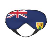 Masque de sommeil avec motif drapeau des îles Turques et Caïques - Confortable pour dormir - Masque de sommeil bloquant la lumière avec sangle réglable