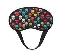 Masque de sommeil avec motif tête de mort et squelette - Couverture souple sans pression pour dormir - Masque pour les yeux pour les personnes dormant sur le côté