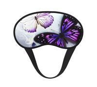 Masque de sommeil avec papillons blancs et violets pour dormir sur le côté, masque de sommeil occultant pour homme et femme, masque de sommeil sans pression, doux, respirant, confortable pour dormir