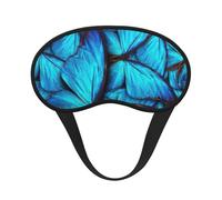 Masque de sommeil avec papillons bleus pour adultes, masque confortable bloquant la lumière pour les voyages, le yoga