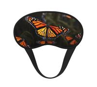 Masque de sommeil avec papillons monarques pour dormir sur le côté, masque occultant pour homme et femme, masque de sommeil sans pression, doux, respirant, confortable pour dormir la nuit