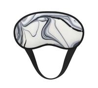 Masque de sommeil avec peinture noire et blanche à imprimé mélangé, masque de sommeil pour les yeux pour homme et femme pour une obscurité totale, réduit les gonflements des yeux