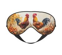 Masque de sommeil avec sangle réglable, motif coq, imprimé poulet, confortable pour les voyages, le yoga, la sieste, le sommeil et la relaxation