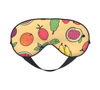 Masque de sommeil avec sangle réglable, motif pastèque, orange, kiwi, couverture confortable pour les yeux, pour voyage, yoga, sieste, sommeil et relaxation