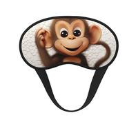 Masque de sommeil avec singe mignon pour dormir sur le côté, masque occultant pour les yeux pour homme et femme, masque de sommeil sans pression, doux, respirant, confortable pour dormir la nuit