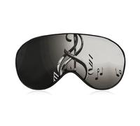 Masque de sommeil avec symbole de musique pour homme et femme - Couverture des yeux avec sangle réglable - Doux et respirant - Occultant - Antidérapant - Essentiels de voyage