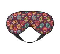 Masque de sommeil avec tête de mort pour homme et femme avec sangle réglable facile pour les voyages
