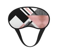 Masque de sommeil avec triangle abstrait à rayures et 100 % bloquant la lumière avec sangle réglable
