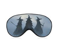 Masque de sommeil avec trois sorcières pour homme et femme avec sangle réglable pour voyage, yoga, sieste, travail