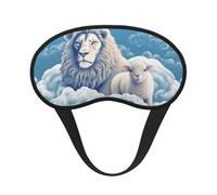Masque de sommeil avec un lion sur les nuages pour dormir sur le côté, masque de sommeil occultant pour homme et femme, masque de sommeil sans pression, doux, respirant, confortable pour dormir la