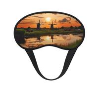 Masque de sommeil avec vue magnifique des Pays-Bas pour dormir sur le côté, masque de nuit bloquant la lumière pour les yeux pour femmes et hommes, ombre douce et confortable pour les voyages, la