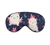 Masque de sommeil Axolotl BlockLight Masque de sommeil pour les yeux Masque de sommeil de nuit confortable Masque de voyage ultraléger pour femmes et hommes