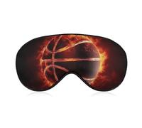 Masque de sommeil Basketball in Fire pour femmes et hommes - Couverture pour les yeux avec sangle réglable - Doux et respirant - Occultant - Antidérapant - Essentiels de voyage