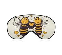 Masque de sommeil Bee Love Honeys Masque de sommeil avec sangle réglable pour les yeux Masque de voyage pour les yeux Cache-yeux Doux Patchs pour le sommeil Yoga